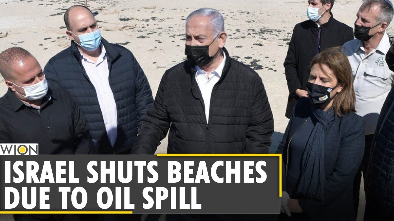 Israel Shuts Mediterranean Beaches After Oil Spill Volunteers Scramble To Clean Beaches World News Youtube