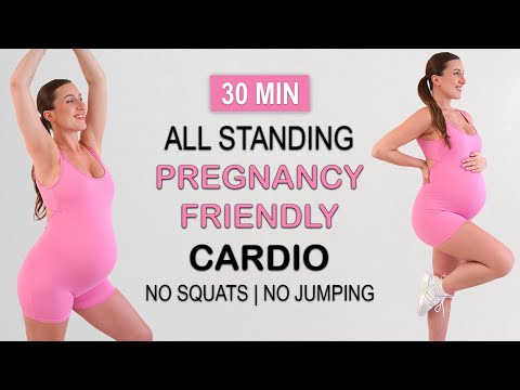 30 Min Knee Friendly Full Body Cardio Workout | All Standing, No Jumping | All Trimesters, No Repeat