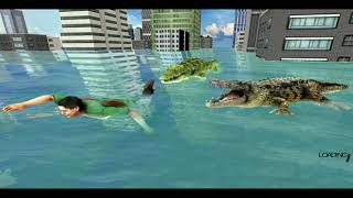 Crocodile Hunting Attack City Simulator / Android Game  / Game Rock screenshot 1