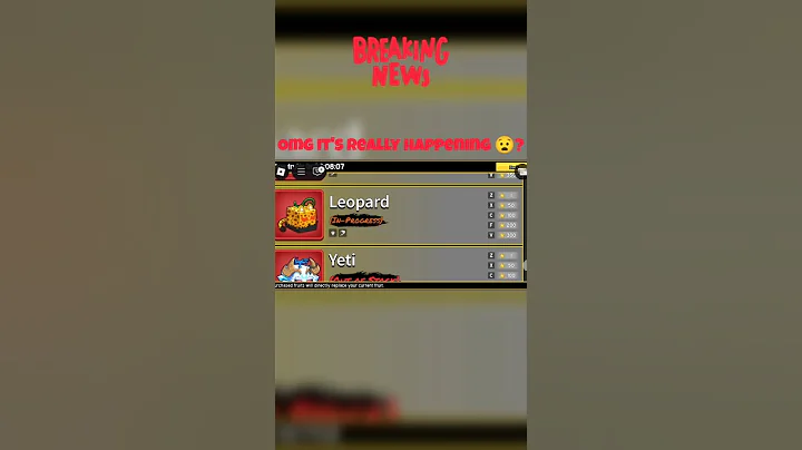 Leopard Rework In Blox Fruits? #bloxfruits #shorts #roblox