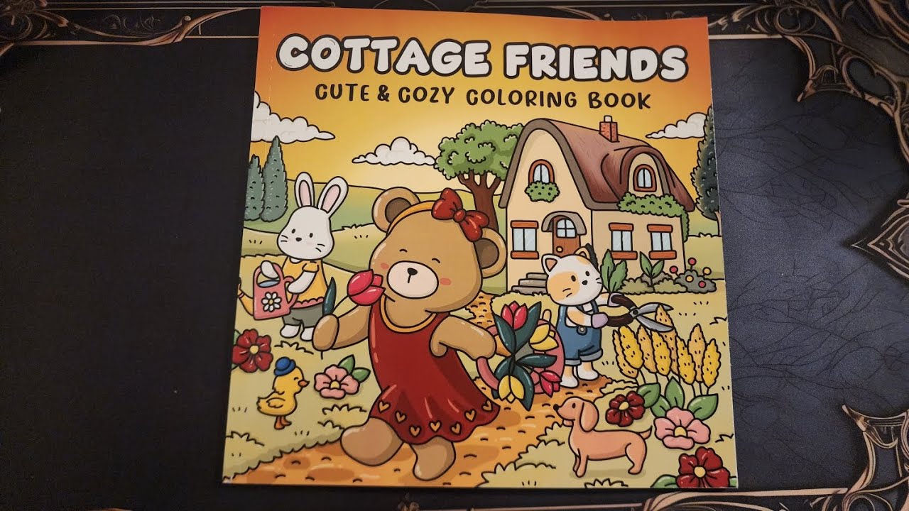 Cottage Friends coloring book flip-through
