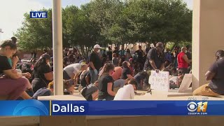 Prayer Vigil Held In Front Of Dallas Police HQ After 'Heartbreaking' Week