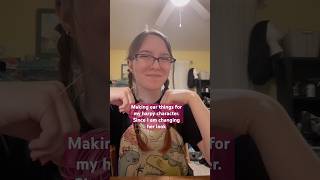 #foryou making ear things for my harpy OC #craft #fantasy #cosplay #youtubeshorts