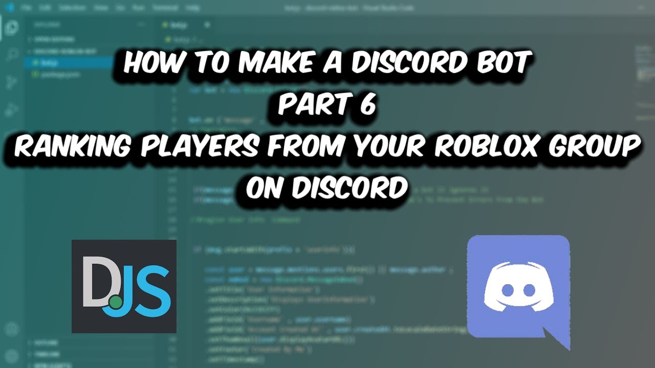 Ranking Players On Your Roblox Group From Discord Discord Bot Making Series Youtube - how do you join roblox groups on discord