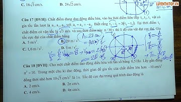 Luyện Thi VẬT LÝ Live 06 | Con lắc lò xo - Phần 2 (Câu 16 - 18)