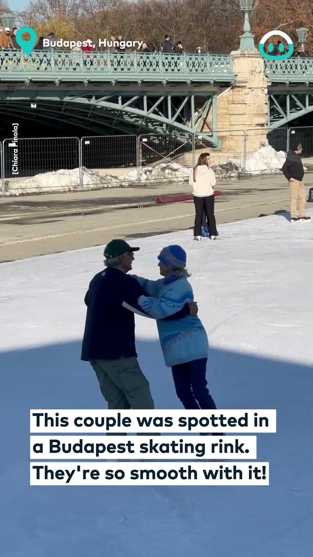 Adorable Elderly Couple Skate Together || ViralHog