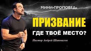 МИНИ-ПРОПОВЕДЬ  «ПРИЗВАНИЕ»  Что влечёт тебя? На своём ли ты месте? Пастор Андрей Шаповалов