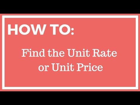 finding unit price