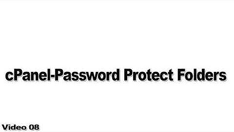 cPanel password protect Folders . How to create cPanel password protect Folders . Part 8