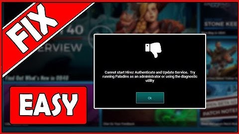 🔧 Paladins Error | Hi-Rez Authenticate And Update | Easy | Fixed ⚙️