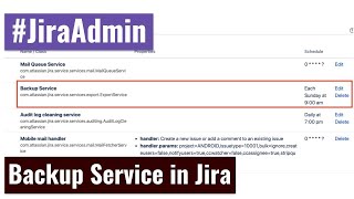 Jira Admin - Configure Jira Backup Service