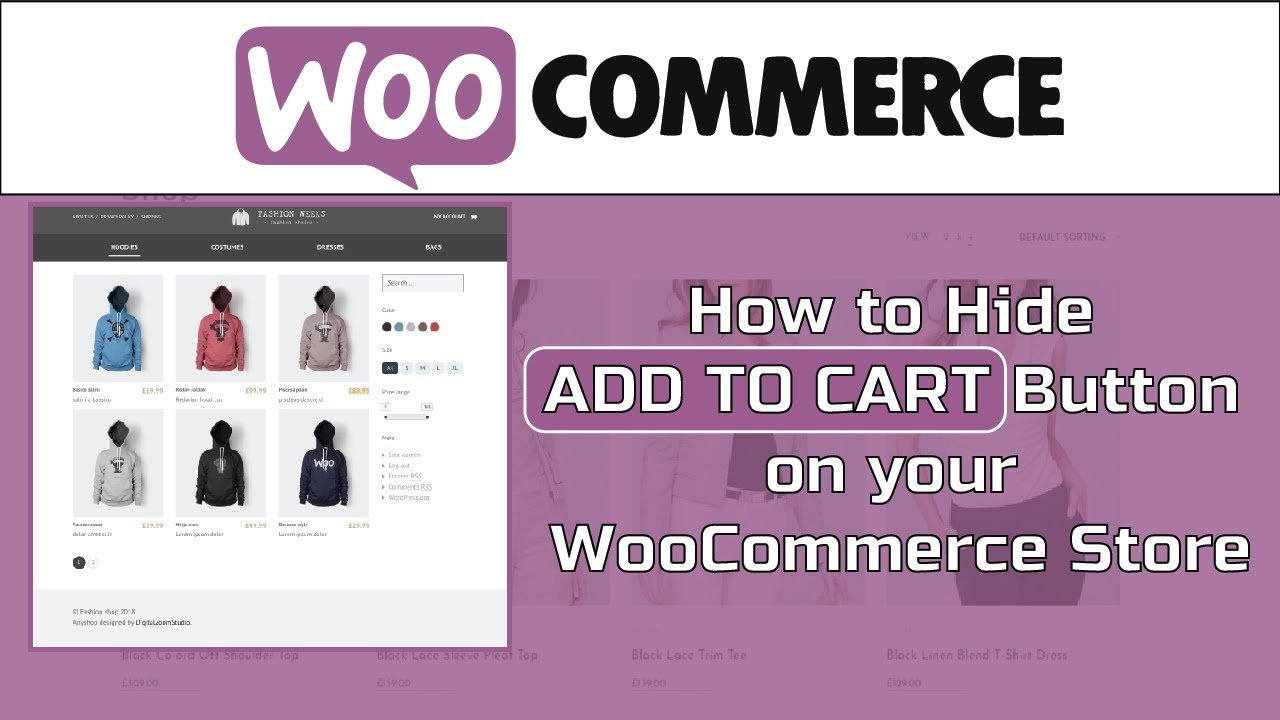 How to Hide Add to Cart Button on your WooCommerce Store - YouTube