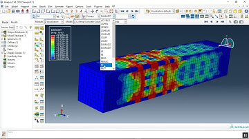 Simulation compression test of a concrete column reinforced with GFRP bars and strips in Abaqus