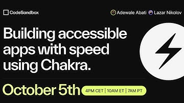 Building accessible apps with speed using Chakra UI