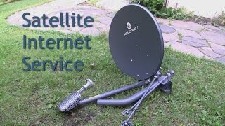 Satellite Internet Service ViaSat, Explornet rural dish installation