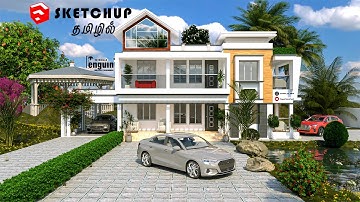 SketchUp elevation tutorial in Tamil - My Students Designs