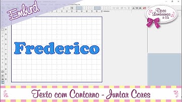 Texto com Contorno / Juntar Cores no Embird