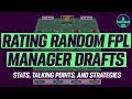 RATING FPL MANAGER DRAFTS | FANTASY PREMIER LEAGUE TIPS 2019/20