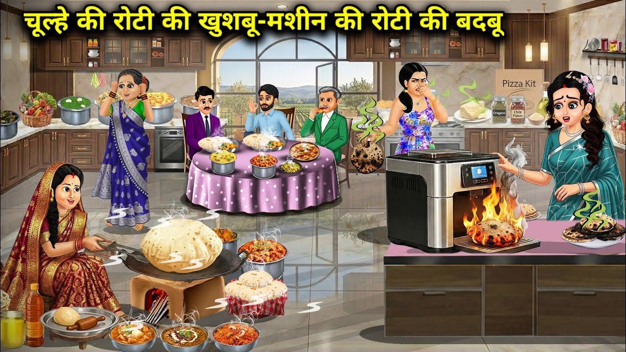 जेठानी के चूल्हे की रोटी की खुशबू-देवरानी की मशीन की रोटी की बदबू |The smell of bread from the stove