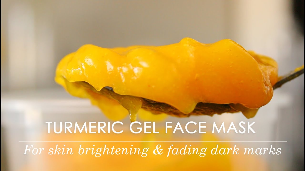 TURMERIC GEL FACE MASK For skin brightening & fading dark marks YouTube