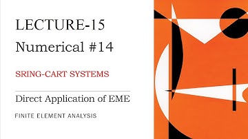 Direct Application of EME | Spring Cart System | Numerical | Finite Element Analysis | L-15