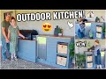 BUILDING AN OUTDOOR KITCHEN!!😍 BEFORE & AFTER OF OUR ARIZONA FIXER UPPER