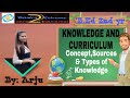 Concept, Sources And Types of Knowledge | KNOWLEDGE & CURRICULUM |  B.Ed (2nd yr.) | By : Arju ma'am