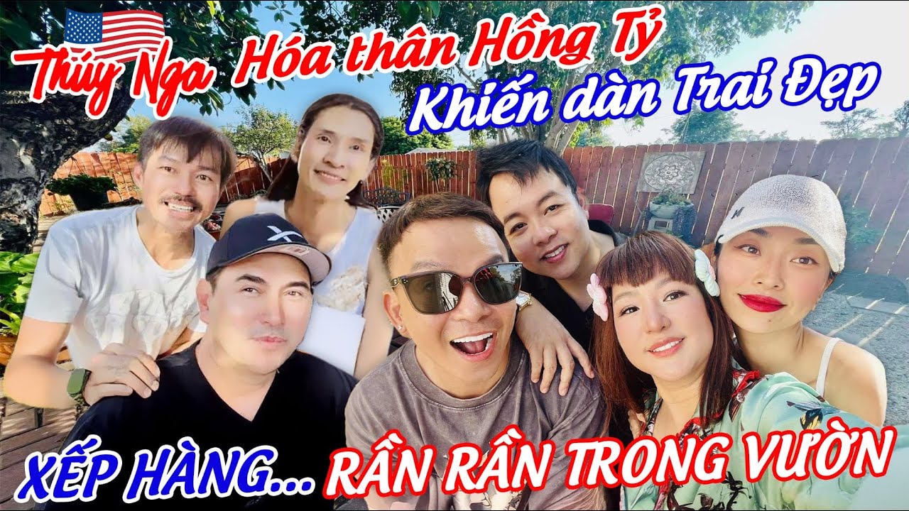 Thuý Nga hoá thân Hồng Tỷ khiến dàn Trai Đẹp xếp hàng.. Rần rần trong vườn..