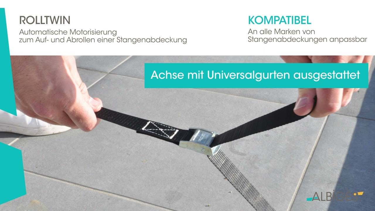 ROLLTWIN - Automatisches, motorisiertes Auf- und Abrollsystem für Stangenabdeckungen