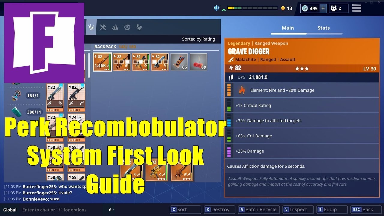 Fortnite Perk Recombobulator Upgrade Walkthrough Guide Youtube - fortnite perk recombobulator upgrade walkthrough guide
