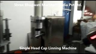 Single Head Wad inserting Machine with Cap Elevator and Glue attachment