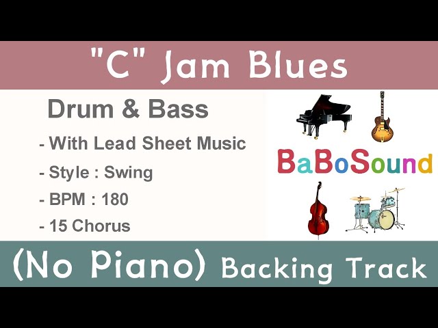 C Jam Blues / Backing Track (No Piano) / Drum & Bass - YouTube