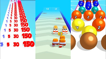 number master vs abc master vs a-z run max level update all levels #numbermaster #azrun #gameplay