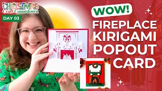 Christmas Fireplace Kirigami Card Tutorial 🌟 CCC 2025