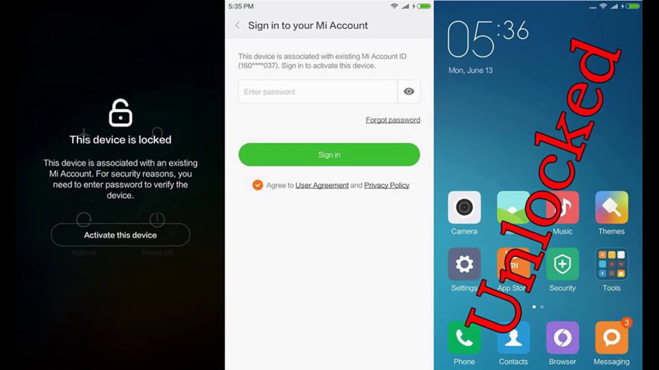 Xiaomi Account Unlock