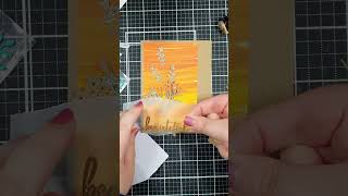 #SHORTS Warm Ombre Sunset #cardmaker