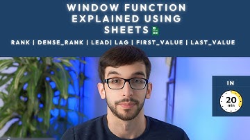 (Part 1) BigQuery Window Function | Explained in Sheets | Rank, Dense Rank, Lead, Lag