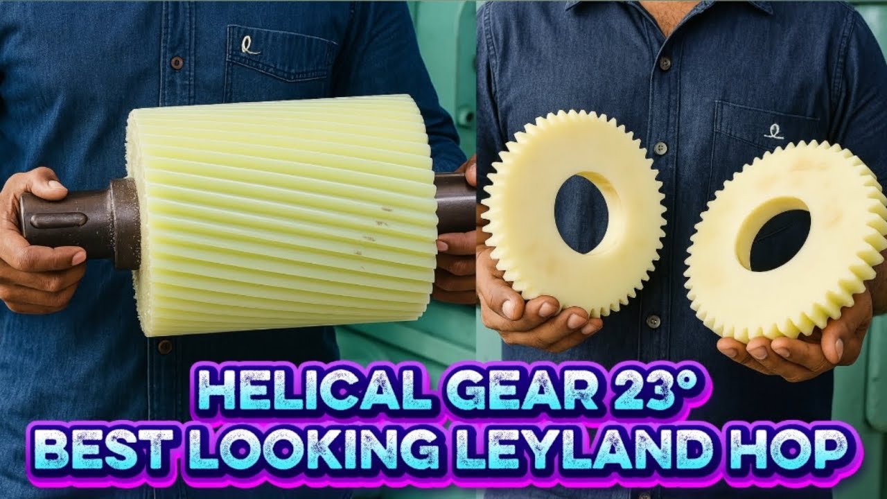 helical gear cutting process in hopping machine.helical gear compound gear setting. How to gear 