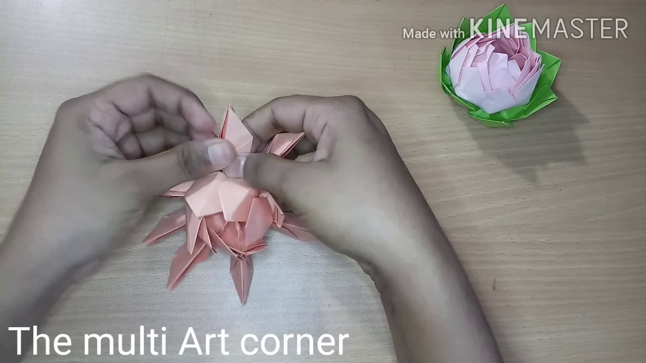Beautiful paper flower | how to make paper lotus| paper craft