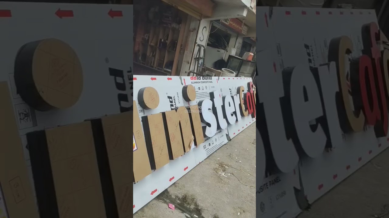 how to make 3D glow signboard||D3D ACP signboard build-up tutorial||3D led sign board||AA Signage