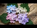 簡単な紫陽花の作り方 ヘアアクセやコサージュに【つまみ細工】DIY ハンドメイド How to make of the hydrangea/kanzasi flower