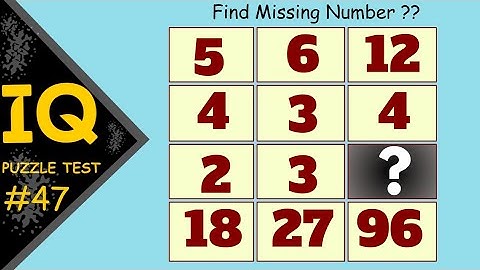 Find Missing Number | Logical Reasoning Mental Ability | Maths Trick Aptitude IQ Puzzle Test
