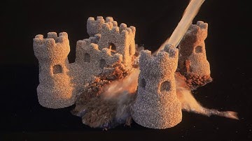 Houdini Simulation - Sandcastle 4K