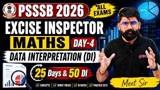 PSSSB Excise Inspector Preparation | Excise Inspector Maths | Data Interpretation By Meet Sir
