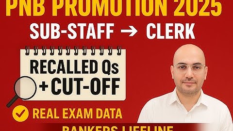 PNB Sub-Staff to Clerk Promotion 2025 recalled Questions | Cut-Off | Complete Analysis | #pnbbank