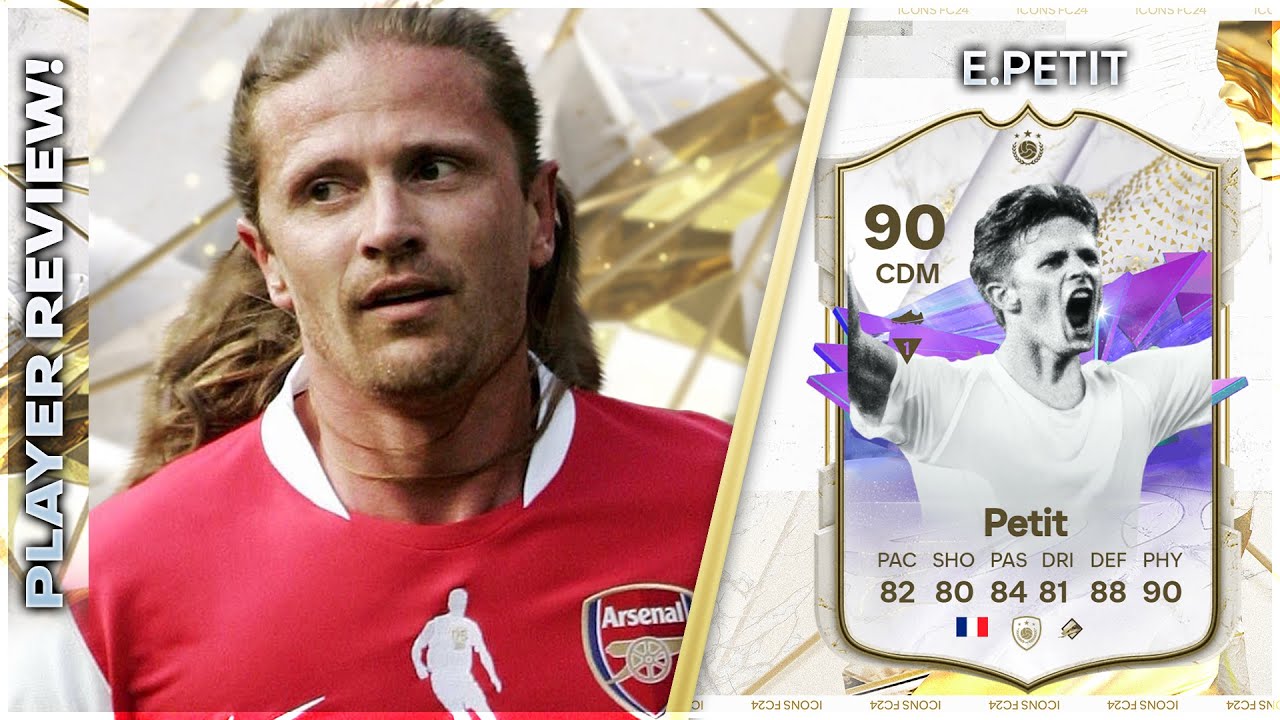 SOLID CB/CDM!!!! FS ICON 90 RATED EMMANUEL PETIT PLAYER REVIEW - EA FC24 ULTIMATE TEAM