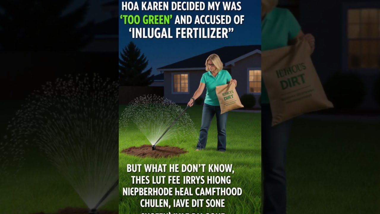“HOA Karen Tried to Ruin My Lawn… Sprinkler Got Her Instead! 💦😂”