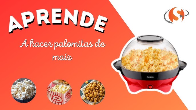  Máquina de palomitas de maíz de 1200 W, máquina de palomitas de  maíz caliente de 99%, Popper eléctrico con taza de medición y cubierta  extraíble para el hogar, familia y fiesta