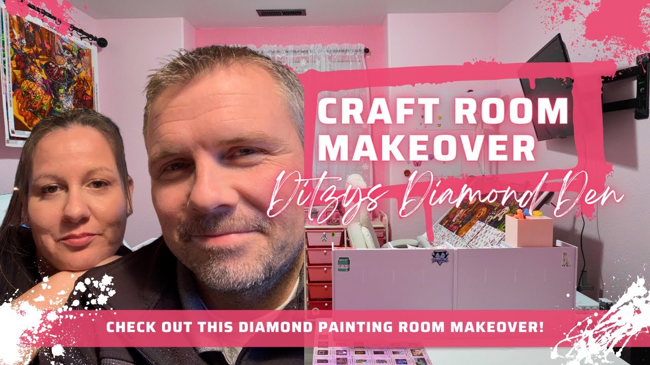 From Drab to Fab: Diamond Painting Craft Room Makeover!
