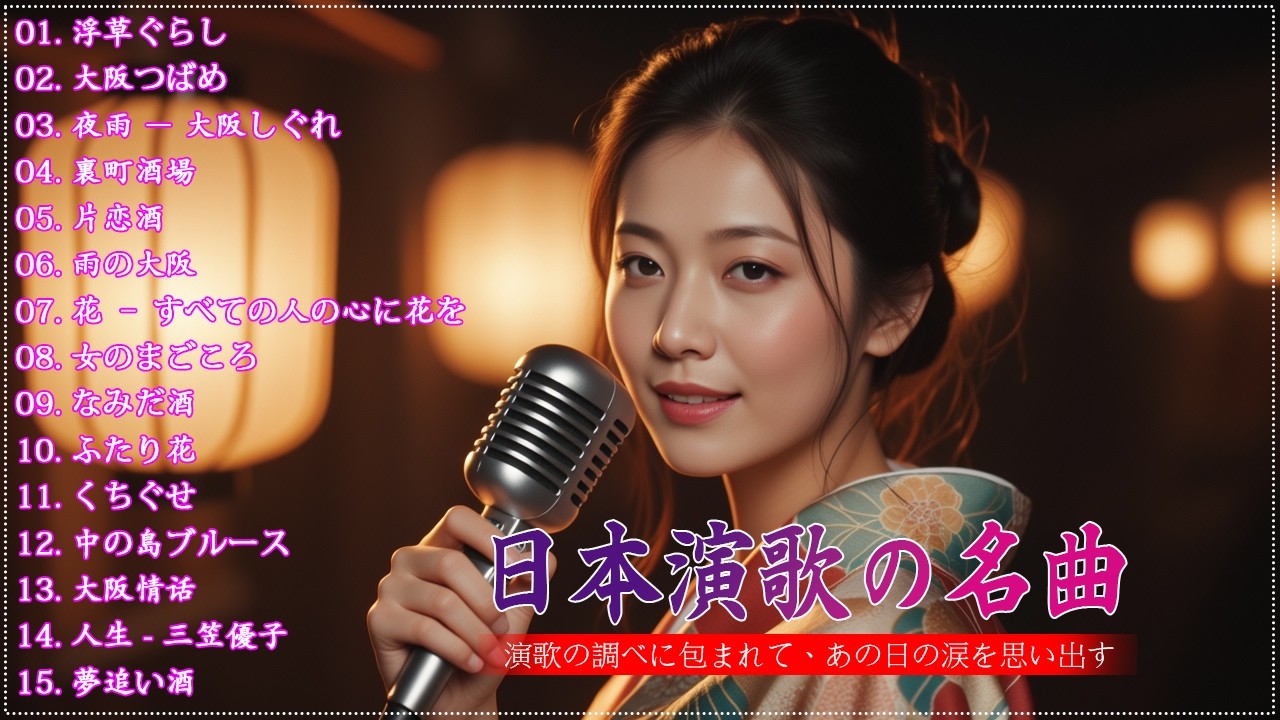 日本演歌 の名曲 メドレー懐メロ歌謡曲 ♪🌸♪ 20古くていい曲